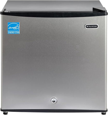 Whynter CUF-112SS Mini, Energy Star Rated Small Upright Freezer with Lock, Stainless Steel -1.1 Cubic Feet