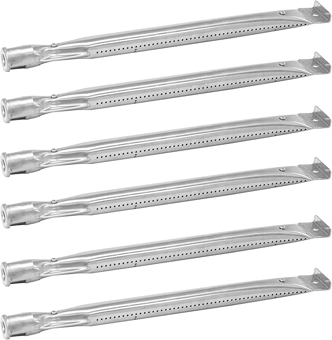Burner Tube 15" Stainless Steel Pipe Burners Grill Replacement Parts for Charbroil 640-01303702-3, Kenmore 146.16222010, Grill Master, Nexgrill, Uberhaus Grill Models, 6-Pack Gas Tubes