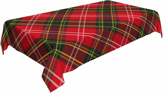 TKS MITLAN Colorful Plaid Line Tablecloth Decor Scottish Classic Checked Fashion Simple Stripe Design Table Cloth Dining Room Kitchen Table Cover 60" X 84" Oblong/Rectangle