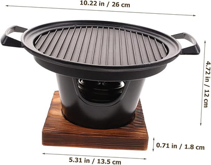 Joebo 1 Set Mini Rotisserie Indoor Charcoal Grill Indoor Outdoor Grill Portable Charcoal Grill Outdoor Grill Pan Roaster Portable Grill Outdoor Cooking Accessories Grilling Accessories, Black