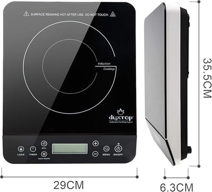 Duxtop Portable Induction Cooktop, Countertop Burner Induction Hot Plate with LCD Sensor Touch 1800 Watts, Black 9610LS BT-200DZ (Pack of 3)