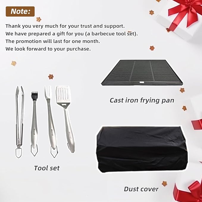Outdoor Kitchen Island, 82 Inch 85000 BTU Gas Grill Combination With Refrigerator and Sink, Outdoor Stainless Steel Barbecue Bar, Natural Gas Barbecue Grill for Patios, Gardens, Parties