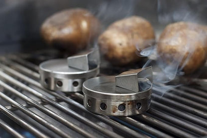 Steven Raichlen Signature Series Stainless Steel Smoking Pucks (Set of 2)