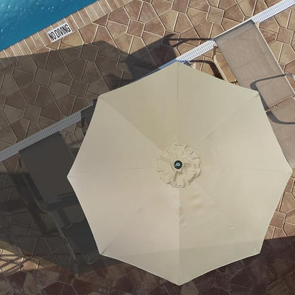 ontheway 11FT Patio Umbrella Enhanced Replacement Canopy Market Table 8 Ribs Umbrella Canopy