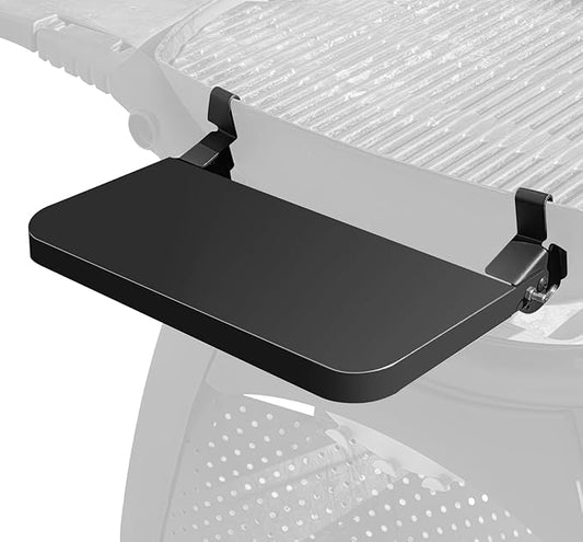 Uniflasy Folding Front Shelf for Weber Q 2800N Grill Prep Side Table for Weber Q1200 Q1000 Q2000 Q2200 Q3000, Steel Foldable Grill Shelf for Weber Q Grill Parts Accessories 60 lbs Support