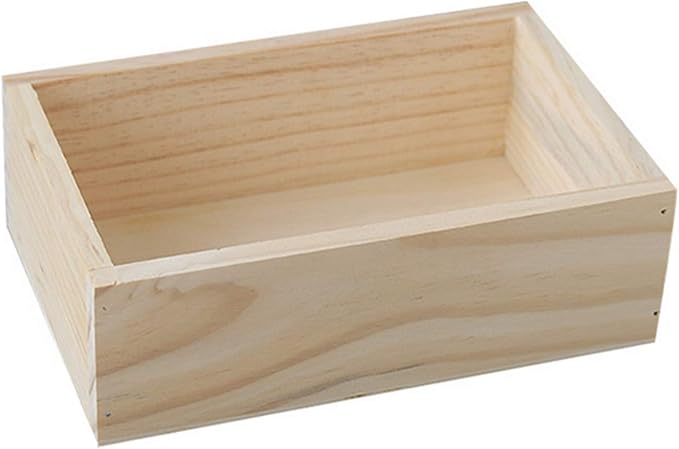 7.5"×5"×2.4" Wood Succulent Planter Plant Container Storage Box | Wood Organizer Holding Bottles Items Window Boxes Rectangular Flower Bed Pot Storage Box for Indoor Outdoor Home Venue Decor