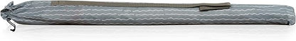 PICNIC TIME 5.5 Ft Portable Beach Umbrella, Lightweight UV Protection Sunshade with Tilt Pole & Carry Bag, Outdoor Canopy Umbrella for Beach, Sand, Pool, Patio, Camping, Travel, or Backyard Shade, (Wave Break Gray Pattern)