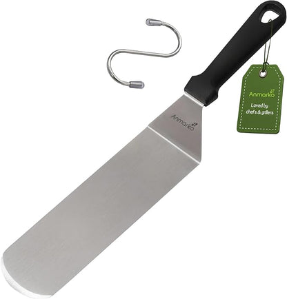 Anmarko Stainless Steel Spatula with Plastic Handle, Pancake Flipper, Kitchen Cooking Tool