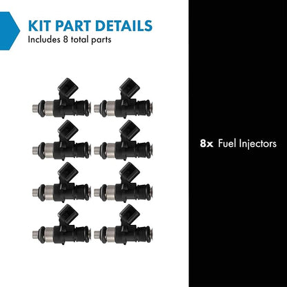TRQ Fuel Injector Set | For 2008-2009 Buick LaCrosse 2006-2009 Chevrolet Impala 2006-2007 Monte Carlo 2005-2008 Pontiac Grand Prix