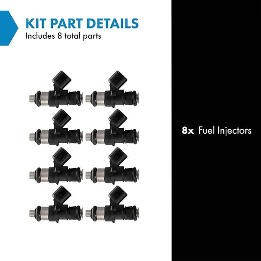 TRQ Fuel Injector Set | For 2008-2009 Buick LaCrosse 2006-2009 Chevrolet Impala 2006-2007 Monte Carlo 2005-2008 Pontiac Grand Prix