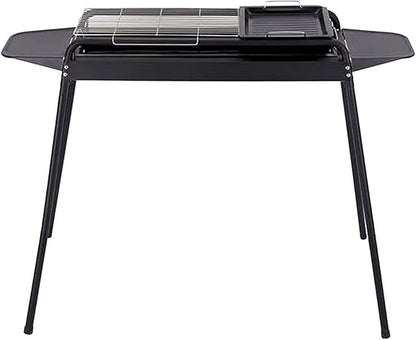 Cuisiland Heavy Duty Portable Steel Movable Charcoal BBQ Grill, Charcoal Smokers Type outdoor steel Barbecue Grill,