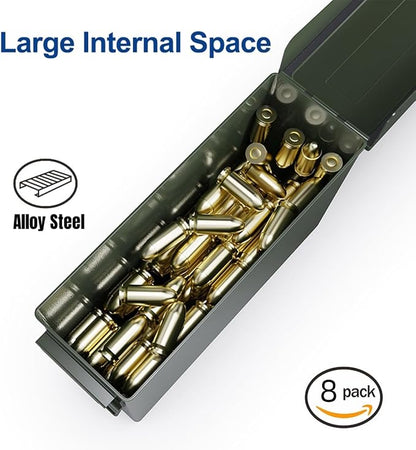 PATRON 30 & 50 Cal Ammo Can Metal Ammo Box Storage Crate Case for Shotgun Bullet Rifle Ammunition Waterproof (Black or Green)