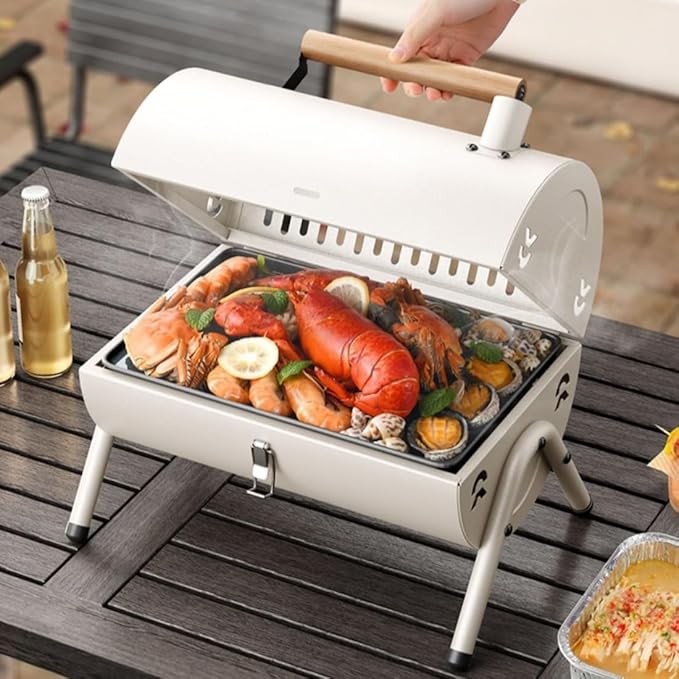 GAORUIFENG Home Charcoal Grills Charcoal Outdoor Portable Grills Patio Charcoal Grills (A,2) (B 1)