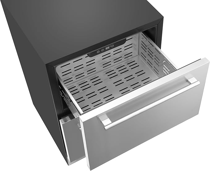 KoolMore KM-OKS-RD2 24 in. Outdoor Kitchen Double Drawer Built-in Refrigerator in Stainless-Steel, ETL Listed