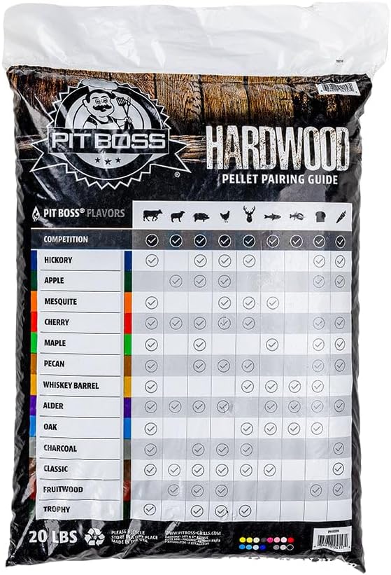 Pit Boss 100% All Natural BBQ Hardwood Pellets for Cooking, Grilling, and Smoking | 20 lbs. Wood Pellets for Pellet Grills and BBQ Smokers | Competition Blend