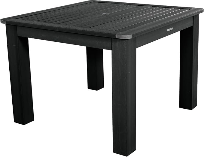 highwood Lehigh 5-Piece Square Dining Set, 42-Inch, Height, Black