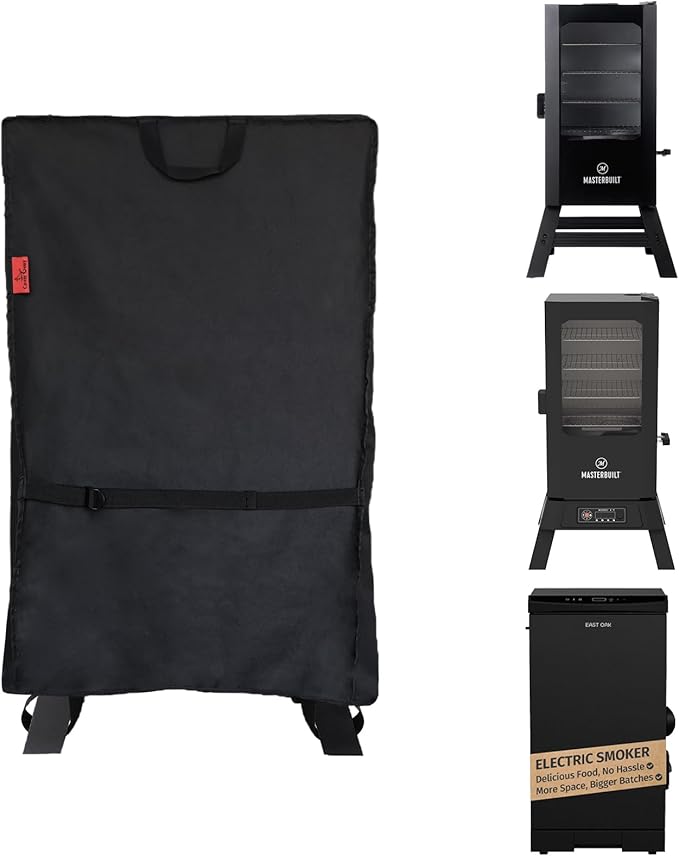 Electric Smoker Cover for Masterbuilt,EAST OAK,Cuisinart 30" Smoker,Waterproof Vertical Smoker Cover Fit Camp Chef 18" SMV24S,Char-Broil 18202077;Royal Gourmet SE2805 28" Smoker (20"W x 20"D x 33"H)