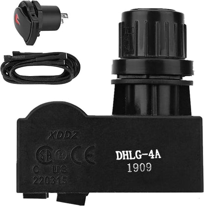 G511-0055-W1 Electronic Igniter Kit for Char-Broil 4 Spark Electronic Ignition, 4 Outlets Ignitor for Charbroil 463270913 Igniter Replacement and More, Ignition Module-4 Outlets and Switch/Off Button