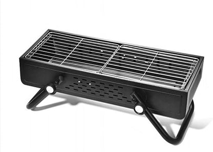 Portable Charcoal BBQ Grill Outdoor Cooking Barbecue Grill Large Number of Vents System with Height Adjustable Cooking Grate Suitable for Camping, Outdoor Cooking, Patio, Garden(Black)
