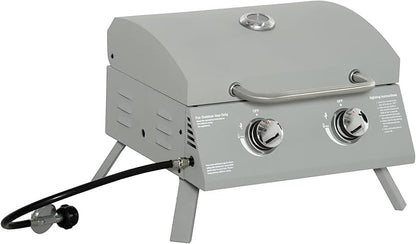 Portable Charcoal Grill with Lid and Thermometer for Outdoor Cooking, Foldable Legs and Removable Ashtray