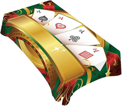 TKS MITLAN Poker Tablecloth 60x84 Inch Rectangular Gambling Playing Cards Game Casino Print Oblong Table Cloth Kitchen Table Decorations for Home Dinner Party