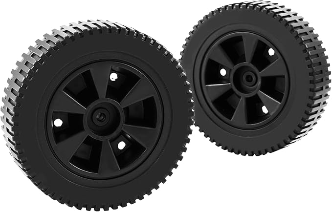 G437-0037-W1 Grill Wheels Replacement Parts for Charbroil Wheels Gas2coal 463344015 463436215 463347017 463343015 463376017 463432215 Kenmore 415.16123801 Plastic Black 7 Inch BBQ Wheel 2PCS