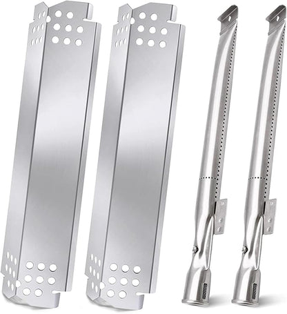 Criditpid Grill Replacement Parts for Nexgrill 2 Burner 720-0864M 720-0864, 4 Burner 720-0830H 720-0783E Gas Grill, Heat Plate Tent, Burner Tubes and Igniters for Nexgrill 720-0864M Replacement Parts