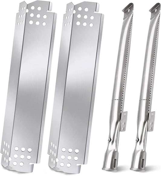Criditpid Grill Replacement Parts for Nexgrill 2 Burner 720-0864M 720-0864, 4 Burner 720-0830H 720-0783E Gas Grill, Heat Plate Tent, Burner Tubes and Igniters for Nexgrill 720-0864M Replacement Parts