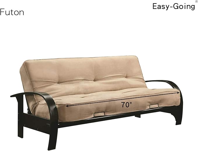 Easy-Going Reversible Couch Cover, Large Futon Sofa, Black/Beige | Machine Washable Slipcover For Dogs, Water Resistant Furniture Mat For Living Room, Non-Slip Sofa Cover, Pet Friendly