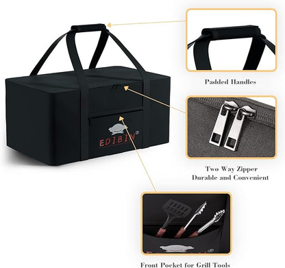 Grill Carry Bag Compatible with Weber Q1000 Q1200 Liquid Propane Grill,Carry Bag Fit for Weber Q1400 Electric Grill, 600D Heavy Duty Weather Resistant