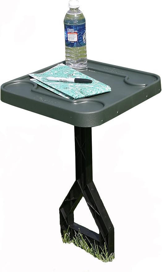 MTM JM-1-11 Jammit Personal Outdoor Table, Cookouts, BBQ, Sports, 13.5"x13.5"x24" Tall, USA Made, Forest Green