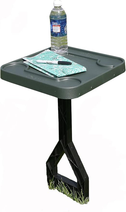 MTM JM-1-11 Jammit Personal Outdoor Table, Cookouts, BBQ, Sports, 13.5"x13.5"x24" Tall, USA Made, Forest Green