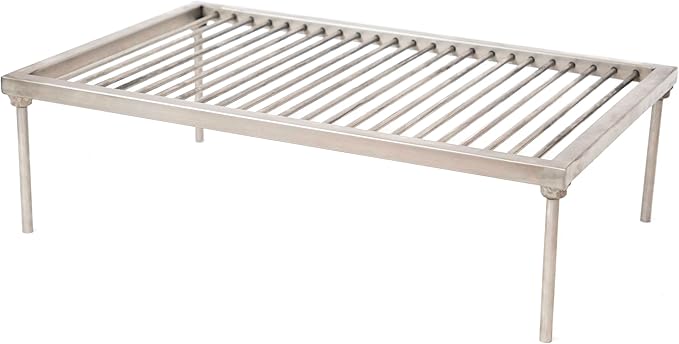 Argentina Stainless steel & Iron grill asado parrilla BBQ 60x40cm / 23.6x15.7in (Small)