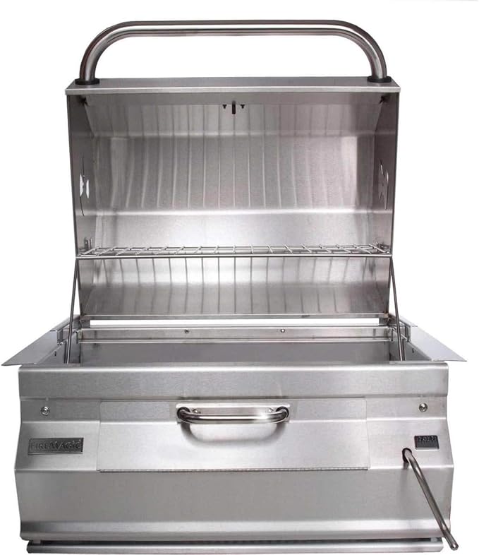 Fire Magic Legacy 24-Inch Built-In Charcoal Grill with Smoker Oven/Hood (12-SC01C-A)
