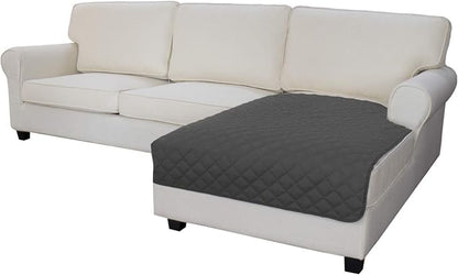 Easy-Going Sectional Couch Covers for Dogs L Shape Sofa Cover Reversible Sofa Slipcover Chaise Lounge Cover Furniture Protector Cover for Pets Dog Cat (42 x 68 inches, Dark Gray/Dark Gray) | Soft Sofa Slipcover For Dogs, Fits Left/Right Chaise Lounge P...