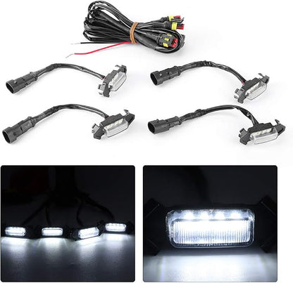 4pcs 12V Car LED Grille Light for 2016-2020 - High Brightness Accessory (White Case)