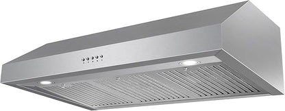 COSMO UC36 36 in. Haven Collection 380 CFM Ducted Under Cabinet Range Hood, LED Lights, Button Controls, Stainless Steel