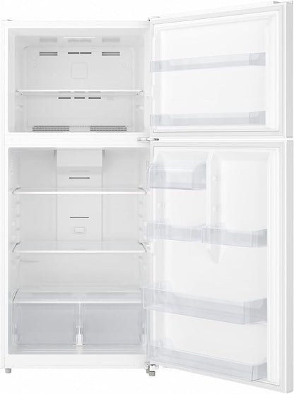 KoolMore 30 Inch 20 Cu Ft Top Freezer Refrigerator, White, Freestanding Full Size Fridge Freezer for Home Kitchen or Garage