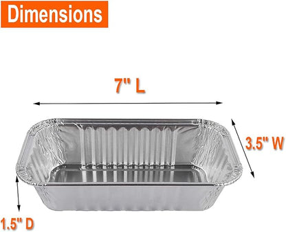 BBQ Future 20-Pack Aluminum Foil BBQ Grease Grill Drip Pans Replacement for Char-Broil 9328812P06, 7" L x3.5 W x1.5 D | Replacement for Char-Broil 9328812P06, 7" L x3.5 W x1.5 D