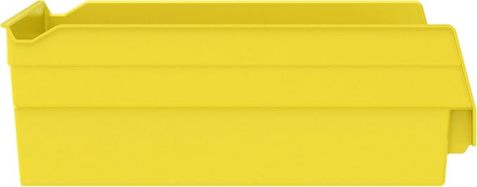 Akro-Mils 30170 Heavy Duty Plastic Shelf Bins, 12"x 11"x 4", Yellow, 12-Pk | Heavy Duty Nesting Storage Bins for Garage, Closet, Refrigerator, Kitchen, Cabinet, Drawer Organization, Pantry Organization