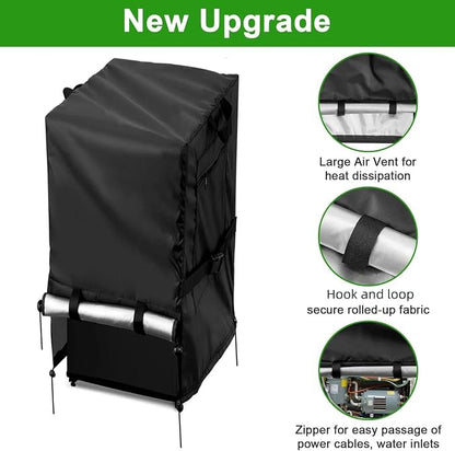 24W Refrigerator Cover with Air Vent for Most 10 Cu.ft Beverage Fridge | New Upgarde,24x26x60,Waterproof Dustproof Heavy Duty Oxford Fabric,for Most 10 Cubic Feet Upright Freezer for Outside