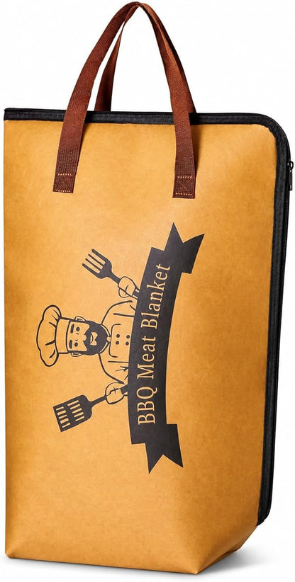 21" BBQ Meat Blanket Insulated Brisket Resting Bag, Thermal Tote for Smoked Meats, Reusable Insulated Carrier for Brisket, Turkey & Pork Shoulder, Gifts for Men Women, BBQ Lovers Gift