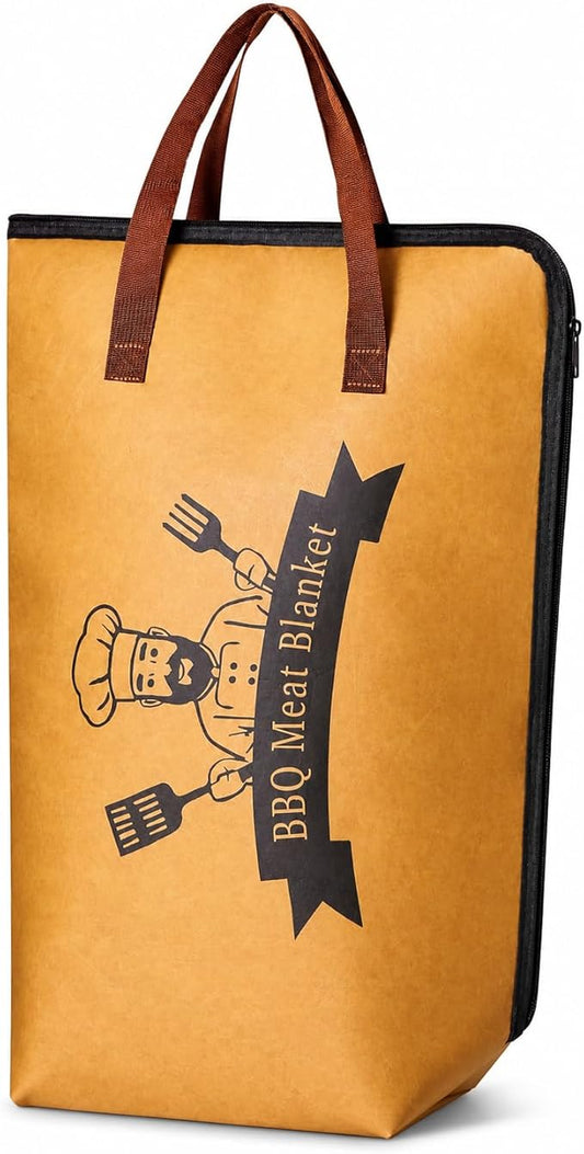 21" BBQ Meat Blanket Insulated Brisket Resting Bag, Thermal Tote for Smoked Meats, Reusable Insulated Carrier for Brisket, Turkey & Pork Shoulder, Gifts for Men Women, BBQ Lovers Gift