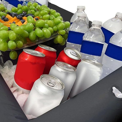 Inflatable Serving Bars Ice Buffet Salad Serving Trays Food Drink Holder Cooler Containers Indoor Outdoor BBQ Picnic Pool Party Supplies Cooler，Ice Tray Food Drink Containers for Summer Par(Black)