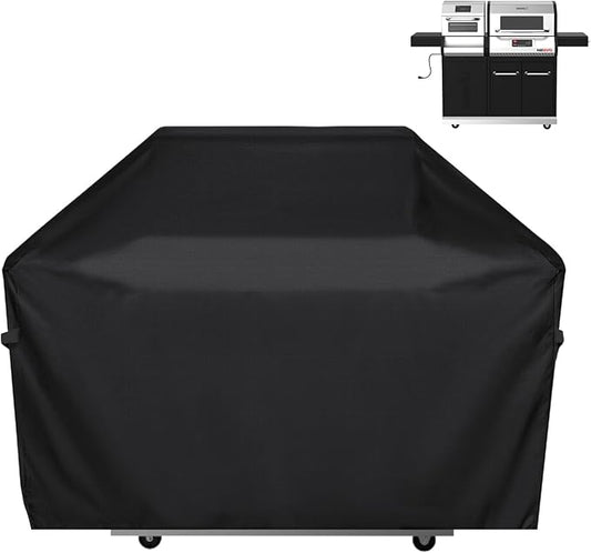 Grill Cover for Nexgrill Neevo 720 Plus Smart Grill with Air Fryer,70" L x 24" W x 43" H-Black 600D Heavy Duty Waterpoorf UV Outdoor Fade Resistant BBQ Grill Cover for Tytus Fresno Island Grill