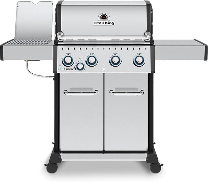 Broil King 875924 Baron S 440 Pro IR, Liquid Propane (LP), Stainless Steel, Black