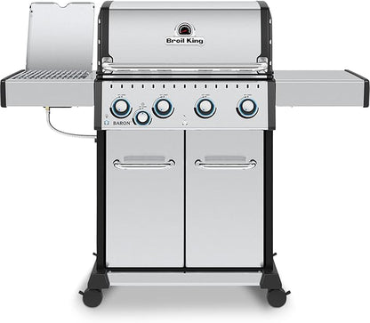 Broil King 875924 Baron S 440 Pro IR, Liquid Propane (LP), Stainless Steel, Black