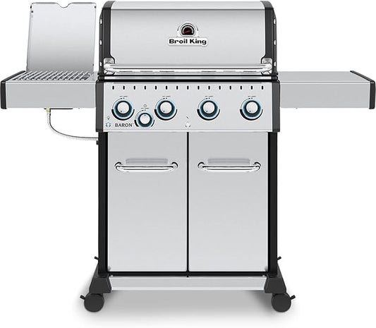 Broil King 875924 Baron S 440 Pro IR, Liquid Propane (LP), Stainless Steel, Black