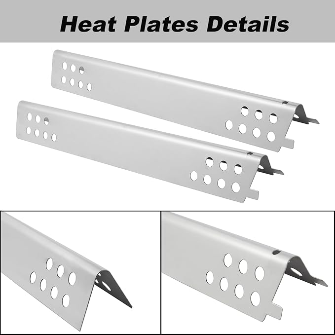 463240115 Heat Plates Burner Tubes Replacement Parts for Charbroil 6 Burner Gas Grill Parts 463235815 469235815 Char-Broil Advantage Grill Parts G432-8M00-W1 Burner G458-0018-W1 Heat Plate Shield