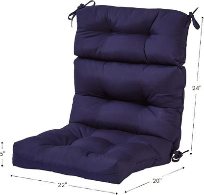 Greendale Home Fashions Midnight 44'' x 22'' Outdoor High Back Chair Cushion